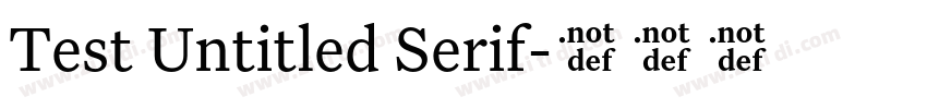 Test Untitled Serif字体转换